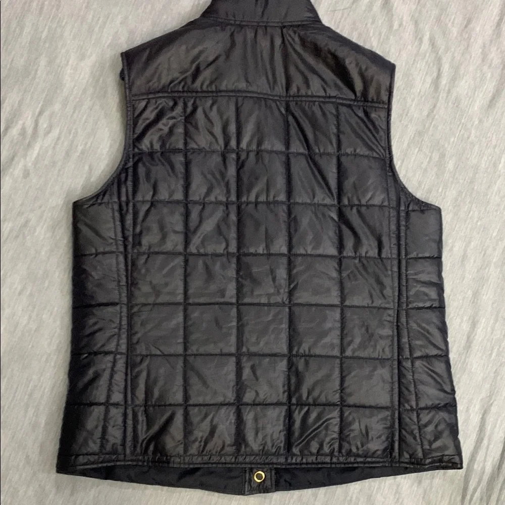 Tory Burch Dark Blue Quilted Vest with Gold Accents - Picture 2 of 10